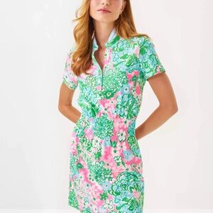 Lilly Pulitzer Luxletic Dress with Tropical Print Love Active Dress worn once